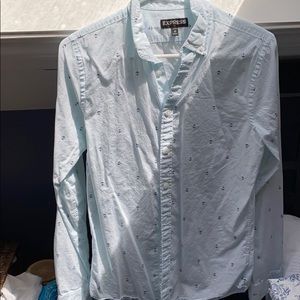 Express Men’s summer dress shirt- Mint Green